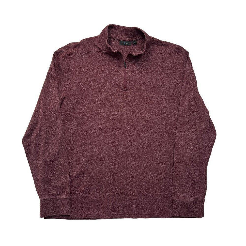 Marc Anthony 1/4 Zip Sweater‎ Men's XL Maroon Comfort Business Casual Pullover